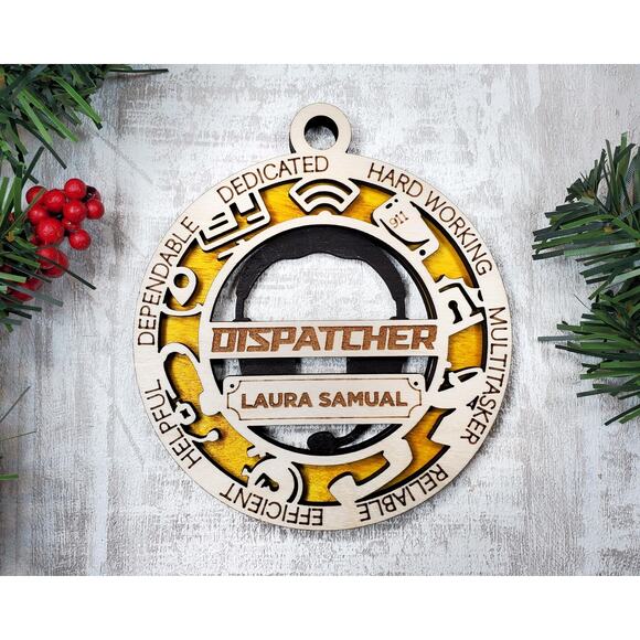 DISPATCHER Ornament Personalized First Responder Christmas Gift - Picture 5 of 5